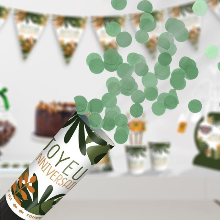 SACHET 4 MINI CANONS CONFETTIS JUNGLE PARTY