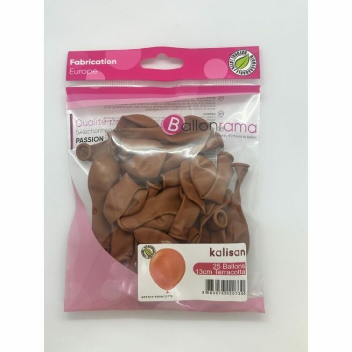 25 BALLONS TERRACOTTA 13 CM – Image 2