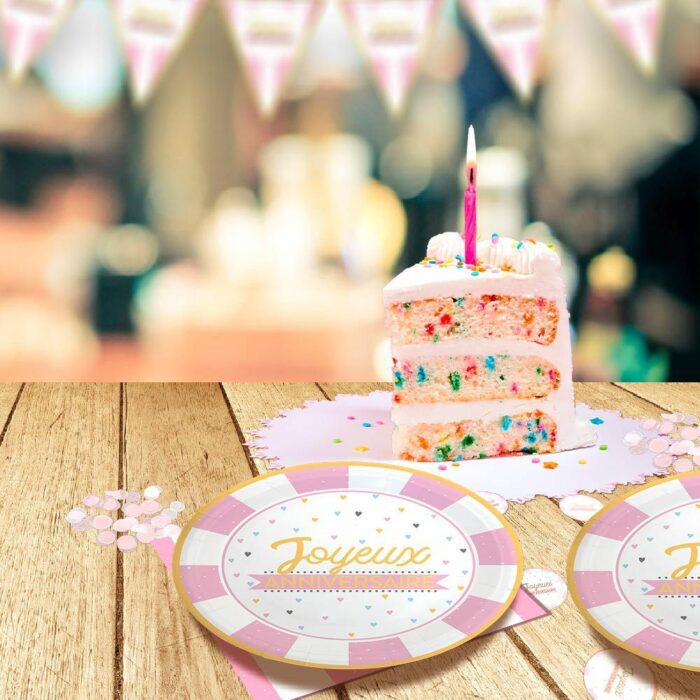 PACK 6 ASSIETTES ANNIV FILLE