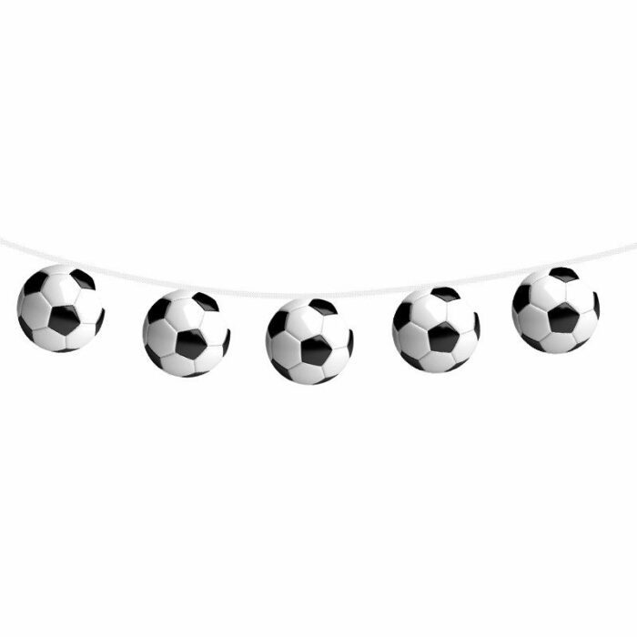 GUIRLANDE PAPIER 15 FANIONS 5M BALLONS FOOT DIAM 19CM