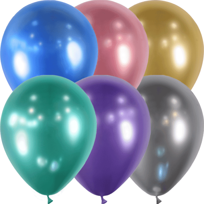25 BALLONS BRILLANT ASSORTIS 13 CM